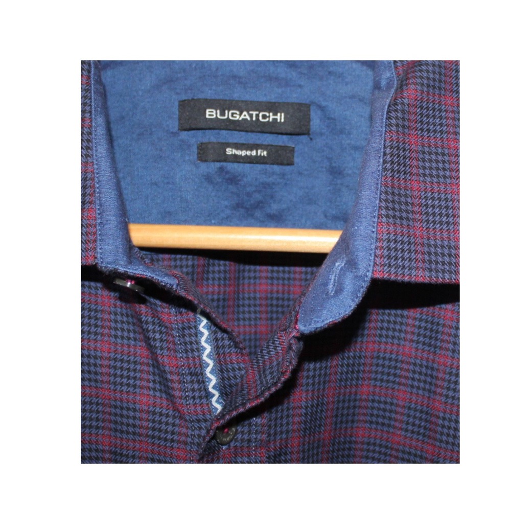 Bugatchi Button Down Flip Cuff Plaid Size Large 1… - image 4